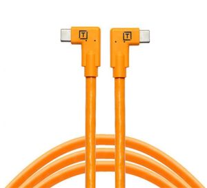 TetherTools TetherTools TetherPro USB-C to USB-C Rt. Angle/Rt.Angle - Orange 4.6M