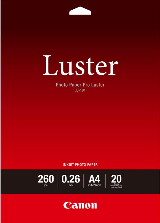 Canon Canon LU-101 A 4 Photo Paper Pro Luster 260 g, 20 vel