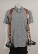 Foto de Vakman Lederen Harnas Fotocamera Heavy Duty Lichtbruin