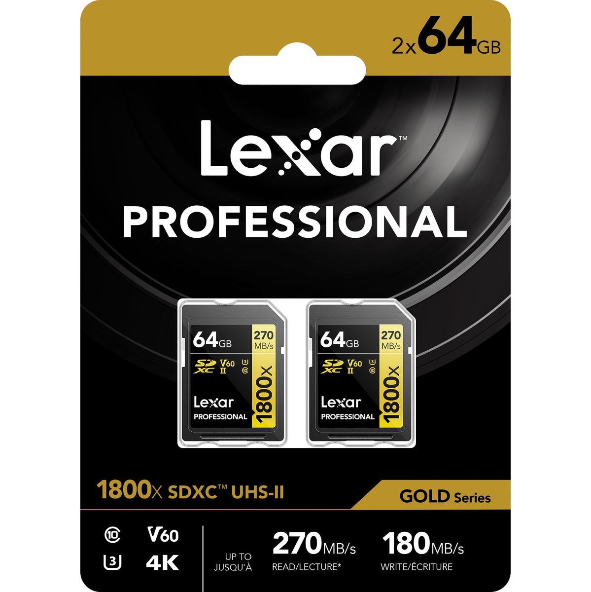 Lexar Lexar SD Pro Gold Series UHS-II 1800X 64GB V60 - 2pack - Image 3