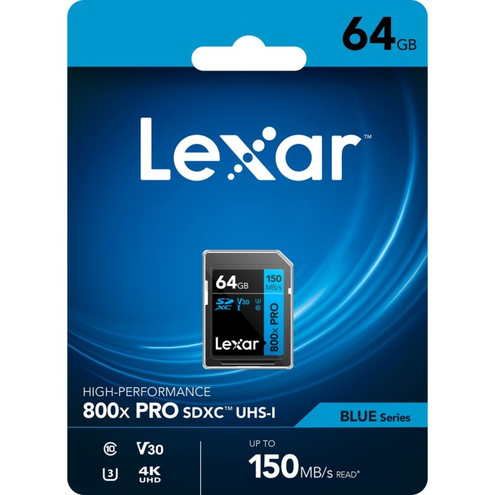 Lexar Lexar SDXC 800X Pro Blue Series 64GB UHS-1 V30 - Read 150... - Image 3
