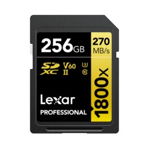 Lexar Lexar Professional SDXC 256GB BL 1800X UHS-II V60 Gold