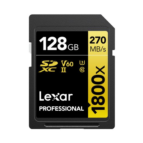 Lexar Lexar Professional SDXC 128GB BL 1800X UHS-II V60 Gold