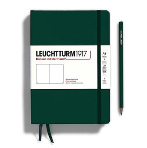 Leuchtturm Leuchtturm Forest Green, Medium (A5), 251 p., plain