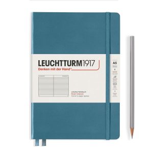 Leuchtturm Leuchtturm Stone Blue, Medium (A5), 251 p., ruled