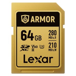 Lexar Lexar SDXC Pro Gold Series Armor UHS-II 64GB V60 IP68 R280/W210