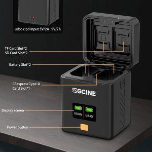 ZGCINE Zgcine Charging Case voor  2x Fujifilm NP-W126S accu's