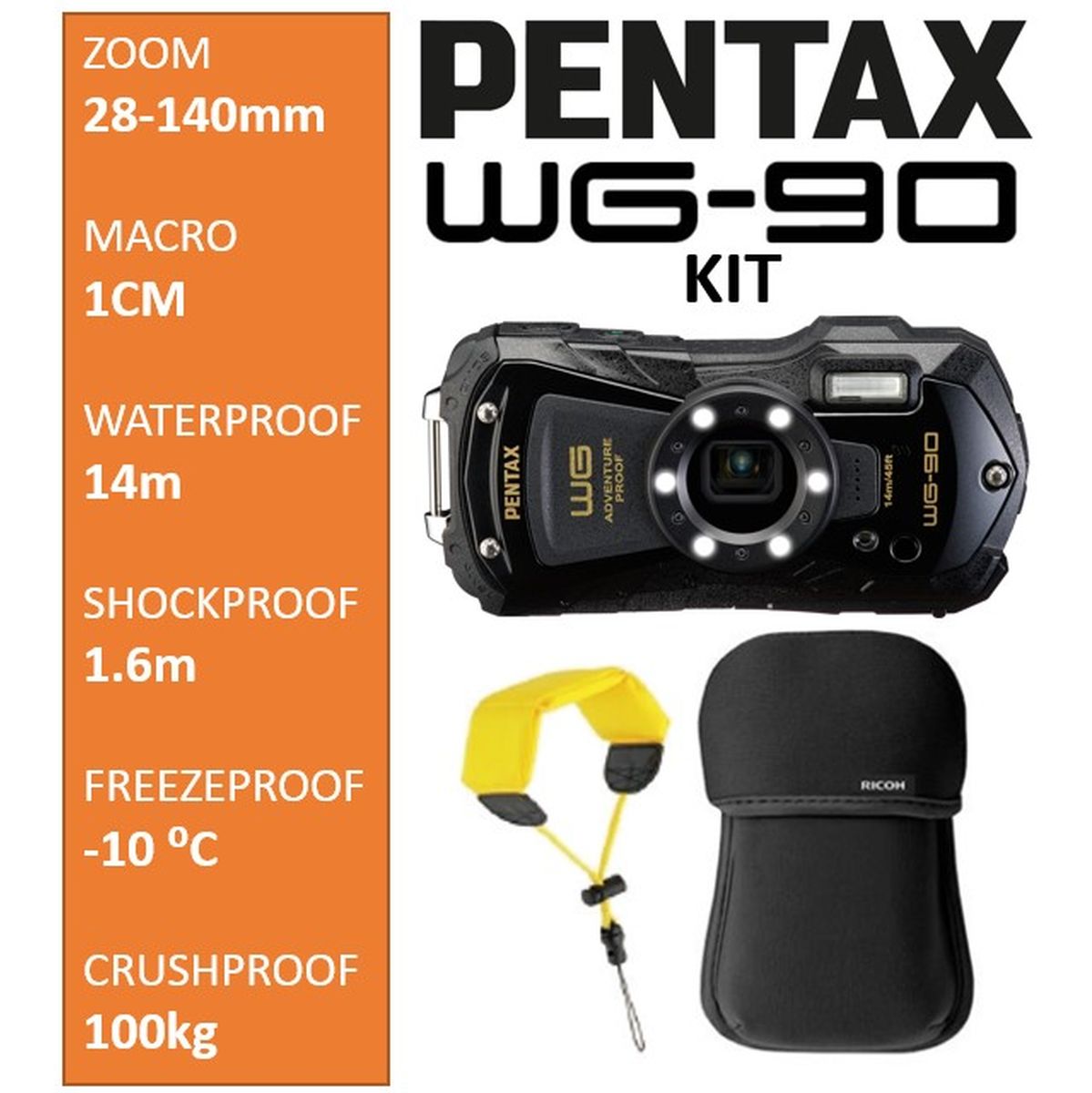 Pentax Pentax WG-90 zwart Kit - Image 2