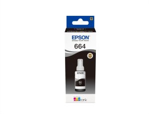 Epson Epson kleur zwart T 664 70 ml               T 6641