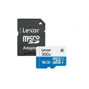 Lexar Lexar microSDHC 16GB 300x met adapter