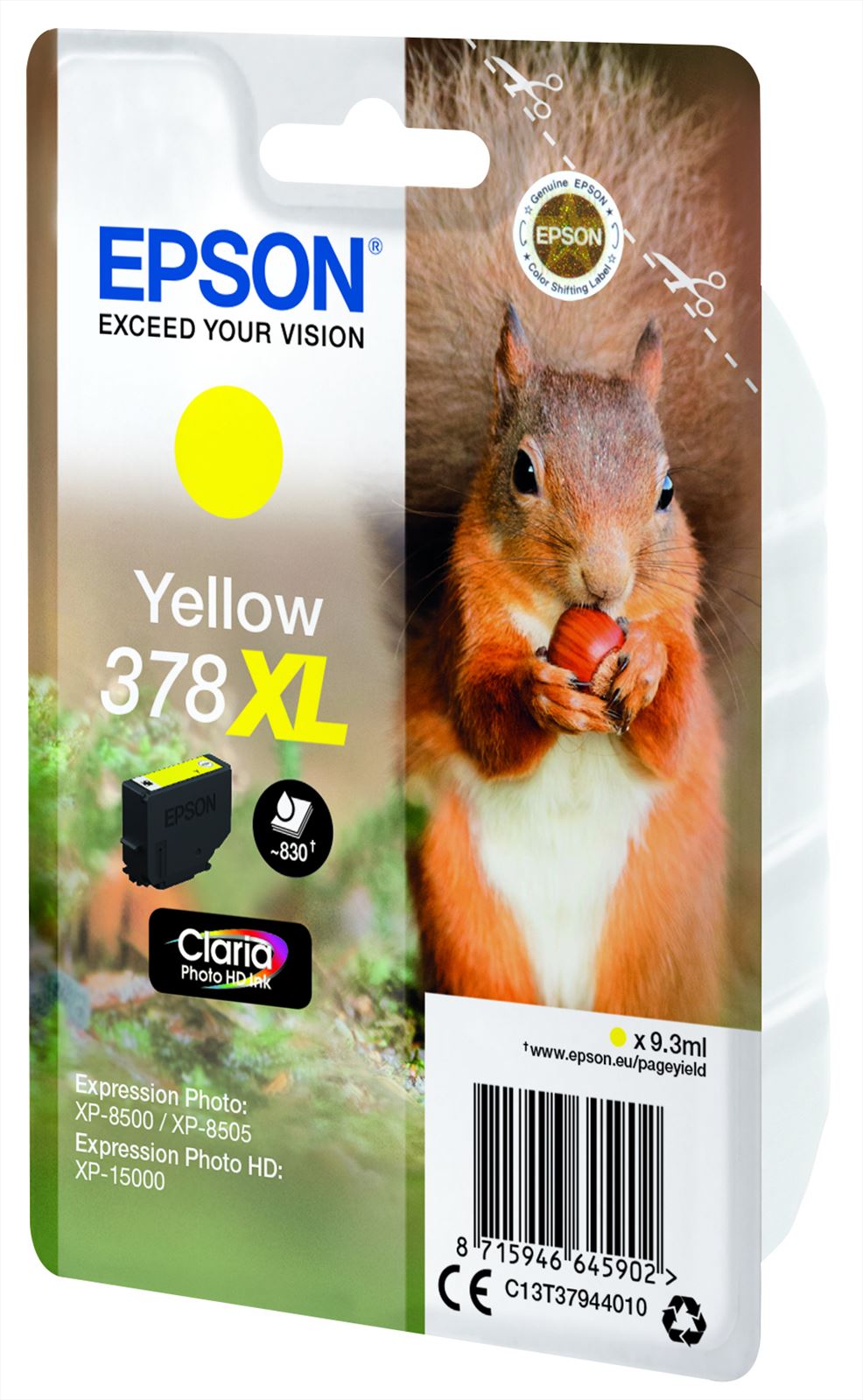 Epson Epson Yellow 378XL Eekhoorn Clara Photo HD Ink - Image 3