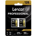 Lexar Lexar Professional GOLD SDXC 1800x 128GB UHS-II V60 - 2PACK