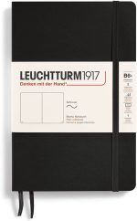 Leuchtturm Leuchtturm Black, Softcover, Paperback (B6+), 123 p., plain