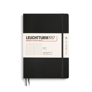 Leuchtturm Leuchtturm Black, Softcover, Composition (B5), 123 p., plain