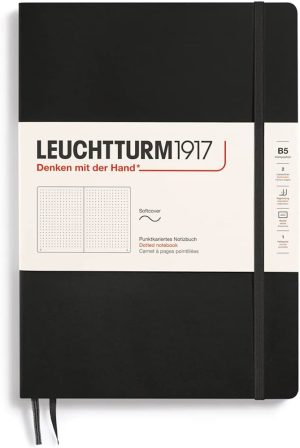Leuchtturm Leuchtturm Black, Softcover, Composition (B5), 123 p., dotted