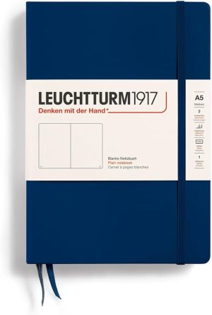 Leuchtturm Leuchtturm Navy, Medium (A5), 251 p., plain