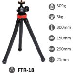 StudioKing StudioKing Flexiblel Tafelstatief FTR-18 met Smartphone Adapter