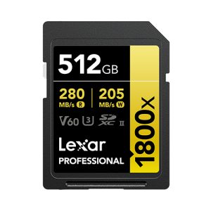 Lexar Lexar SDXC Professional  512GB BL 1800x UHS-II V60 gold