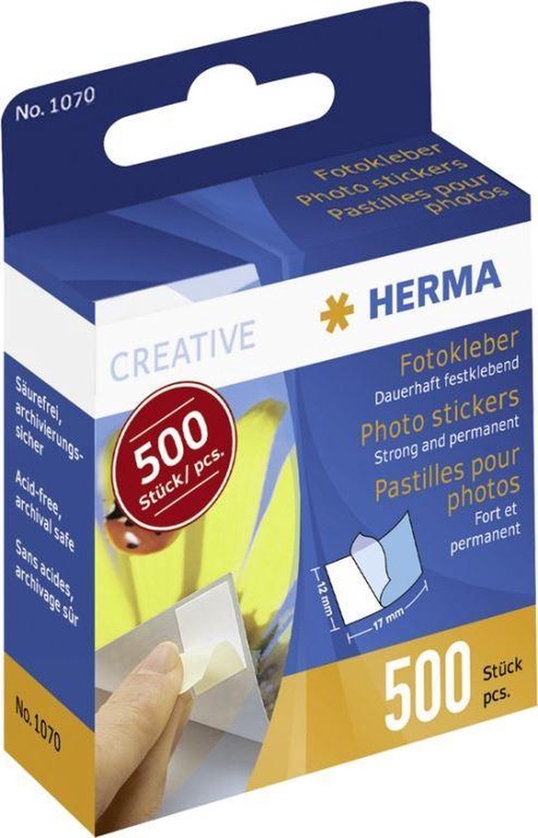 Herma Herma fotostickers 500 stuks in kartonnen dispenser 1070