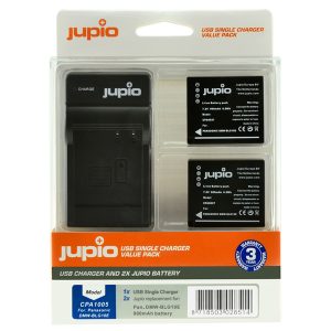 Jupio Jupio Value Pack: 2x Battery DMW-BLG10 + USB Single Charger