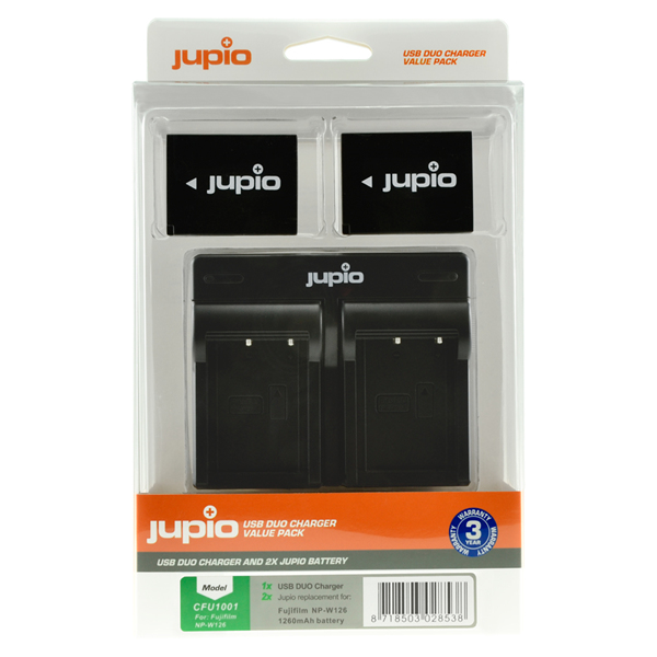 Jupio Jupio Value Pack: 2x Battery NP-W126S + USB Dual Charger