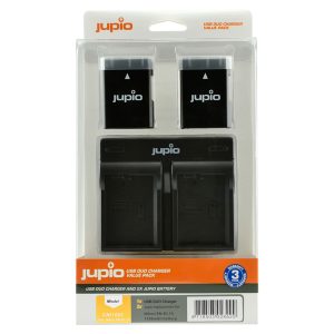 Jupio Jupio Value Pack: 2x Battery EN-EL14(A) 1100mAh + USB Dual Charger