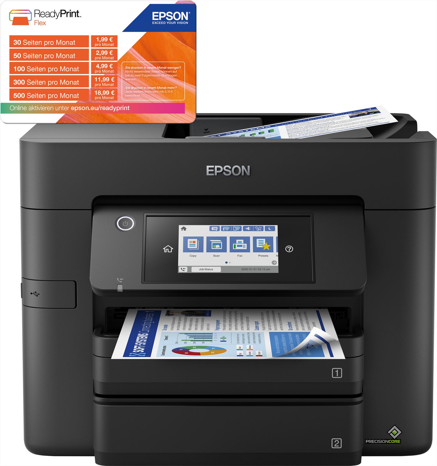 Epson Epson WorkForce Pro WF-4830DTWF Inkjet Printer - Image 2