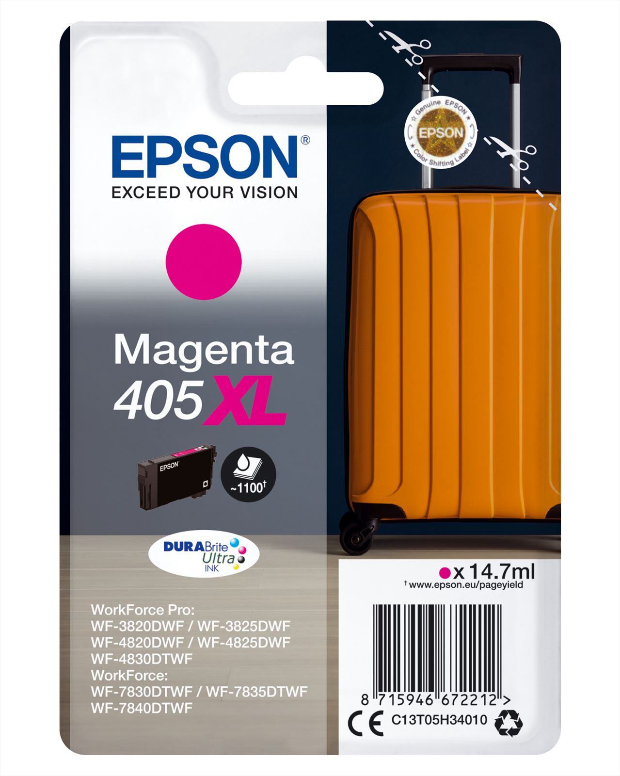Epson Epson Singlepack Magenta 405XL DURABrite