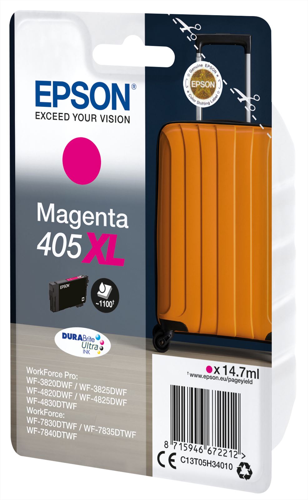 Epson Epson Singlepack Magenta 405XL DURABrite - Image 2