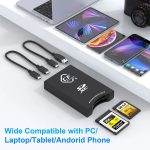 Rocketek Rocketek Dual-Slot Portable UHS-II 10Gbps USB 3.2 CFexpress Type B & SD4.0 Memory Card Reader