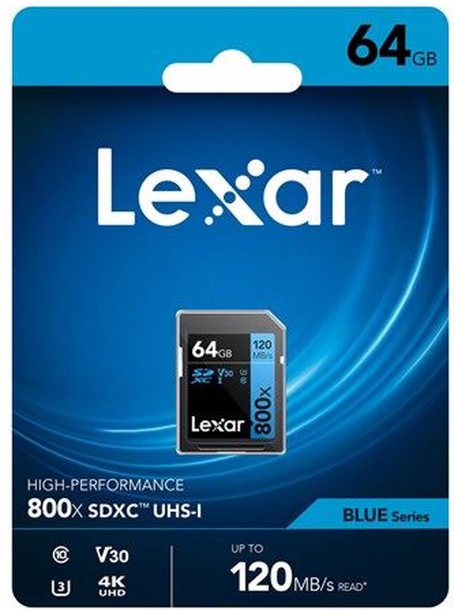 Lexar Lexar SDXC Blue Series UHS-I 800x 64GB V30
