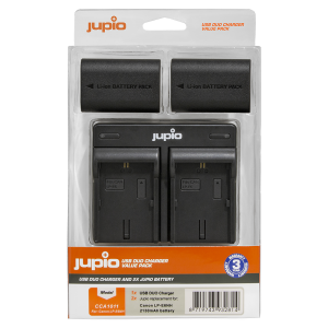 Jupio Jupio Value Pack: 2x Battery LP-E6NH 2130mAh + USB Dual Charger