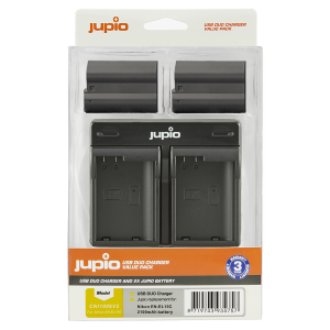 Jupio Jupio Value Pack: 2x Battery EN-EL15C 2100mAh + USB Dual Charger