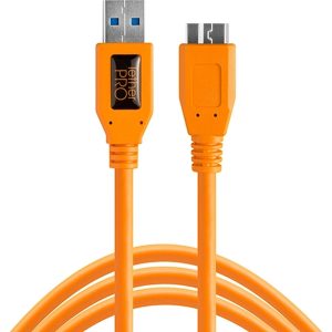 TetherTools Tethertools TetherPro USB-C 3.0 to Micro-USB, 15' (4.6m), High-Visibility Orange
