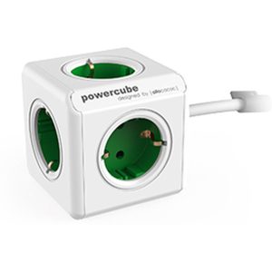 Allocacoc Allocacoc PowerCube Extended Green 1,5m cable