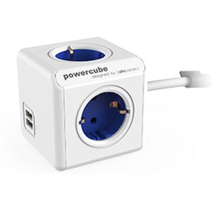 Allocacoc Allocacoc PowerCube Extended USB Blue 1,5m cable