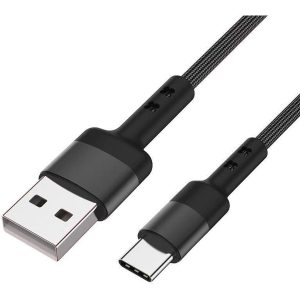 Caruba Caruba USB-A To USB-C 60W Cable 1 Meter Black