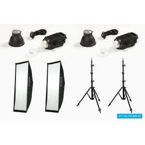 Nanlite Nanlite FS-150B LED Spot Light Dual Kit (w/ Light Stand A...