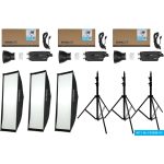 Nanlite Nanlite FS300B LED Tripple Kit (w/ Case Light Stand Fresn...