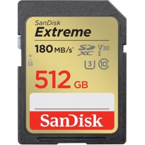 SanDisk Sandisk Extreme 512GB SDXC Memory Card UHS-I U3 V30 180MB/s