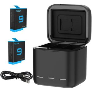 Telesin Telesin Triple Battery Charger Box + 2X Accu - GoPro 9/10