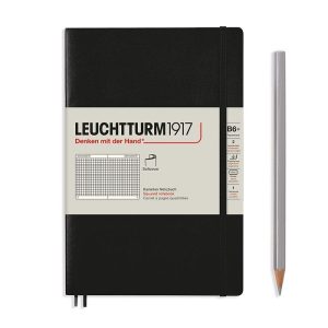 Leuchtturm Leuchtturm Black, Softcover, Composition (B5), 123 p., squared