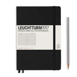 Leuchtturm Leuchtturm Black, Medium (A5), 251 p., ruled