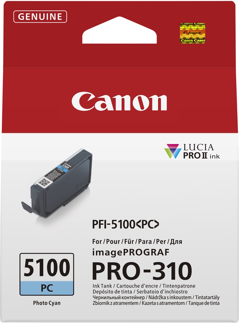 Canon Canon PFI-5100 PC Photo Cyaan Inkt voor Prograf Pro 310