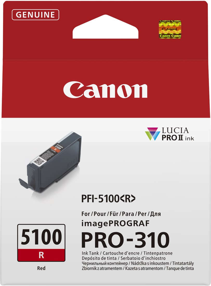 Canon Canon PFI-5100 R Red Inkt voor Prograf Pro 310