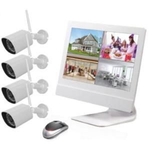 Syren Syren NVR  12"LCD, 4Channel 1080P, 1TB HD, 4 Bullets, Wit