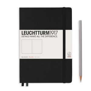 Leuchtturm Leuchtturm Black, Medium (A5), 251 p., plain