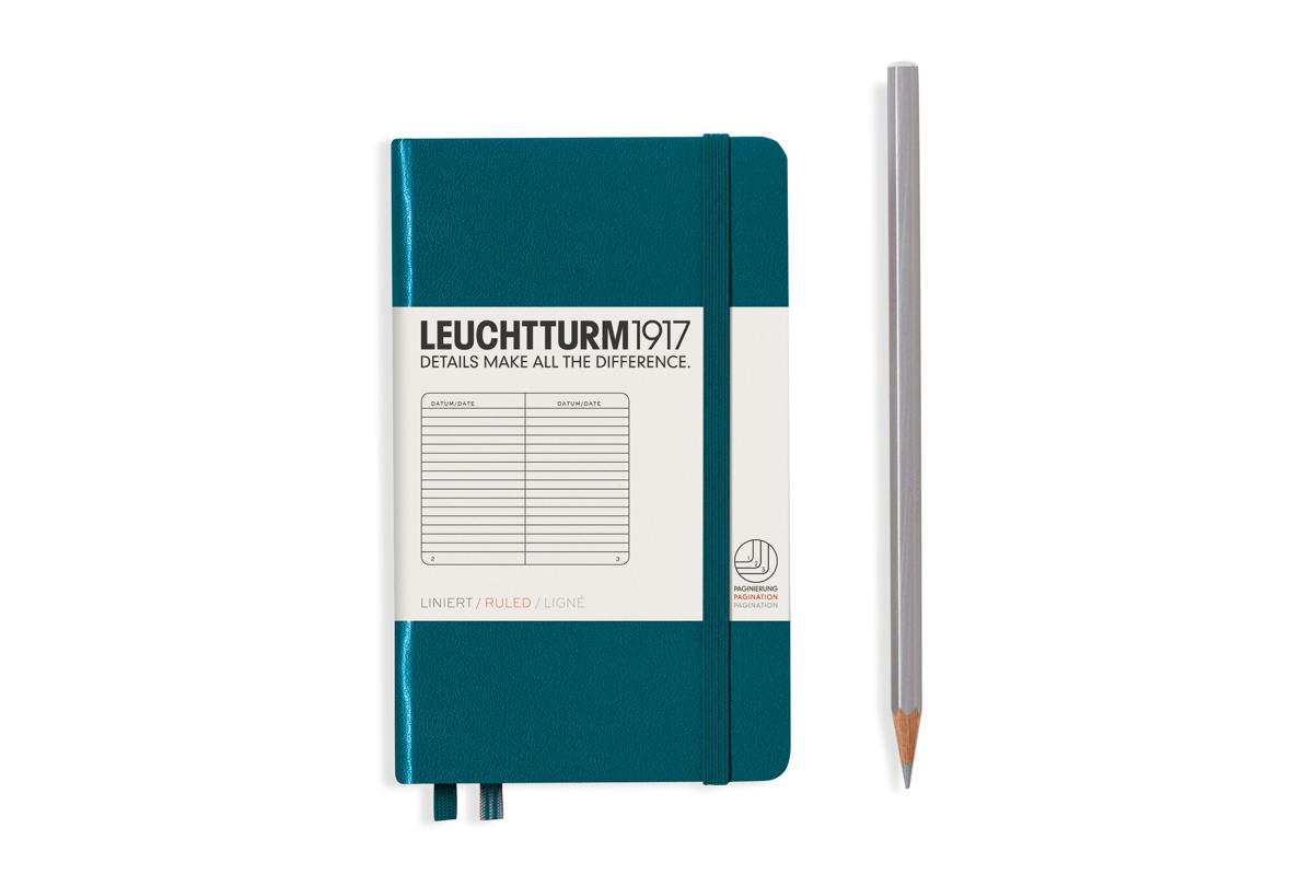Leuchtturm Leuchtturm Pacific Green, Pocket (A6), 187 p., ruled