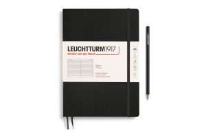 Leuchtturm Leuchtturm Black, Softcover, Composition (B5), 123 p., ruled