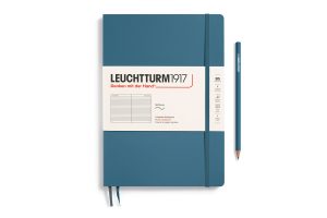 Leuchtturm Leuchtturm Stone Blue, Softcover, Composition (B5), 123 p., ruled